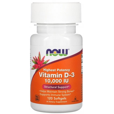 NOW Vitamin D-3 10000ME 120 капс