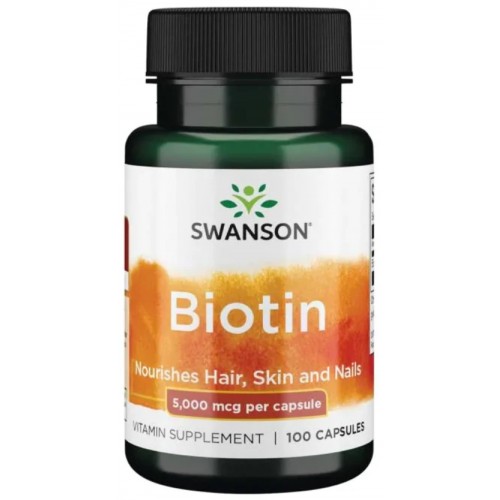 Swanson Biotin 5000 мкг 30 капс