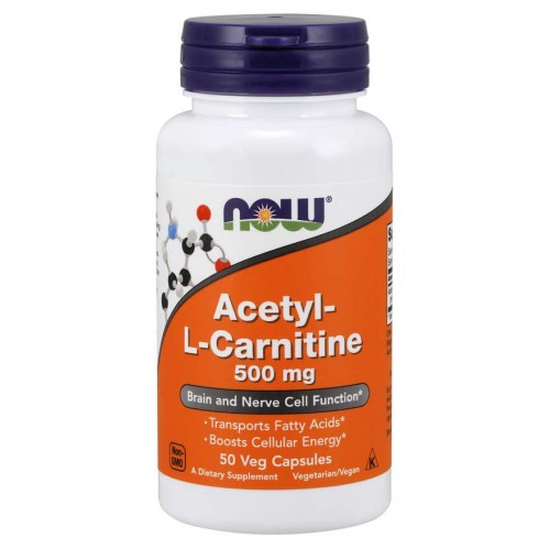 NOW Acetyl L-Carnitine 500mg 50 vcaps