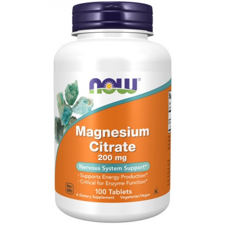 NOW Magnesium Citrate 200mg 100 tabs