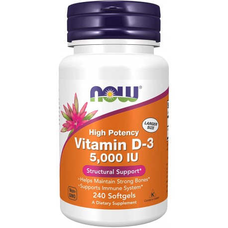 NOW Vitamin D-3 5000ME 240 caps