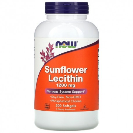 NOW Sunflower Lecithin 1200mg 200 softgels