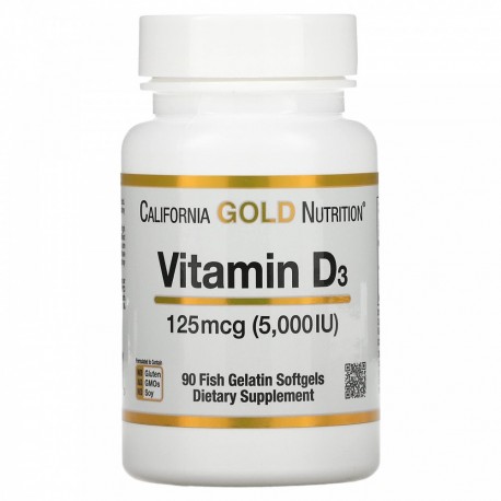 California Gold Nutrition Vitamin D3 5000МЕ 90 капс