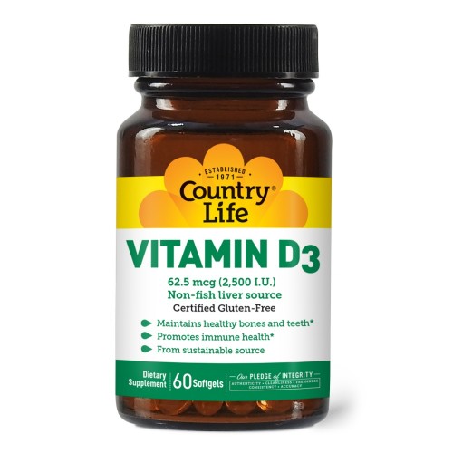 Country Life Vitamin D3 2500ME 60 softgels