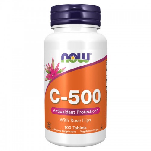 NOW Vitamin C-500 with Rose Hips 100 tabl