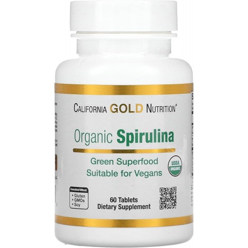 California Gold Nutrition Organic Spirulina 500mg 60 tab