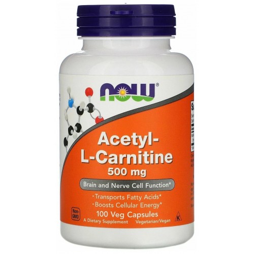 NOW Acetyl L-Carnitine 500mg 100 vcaps